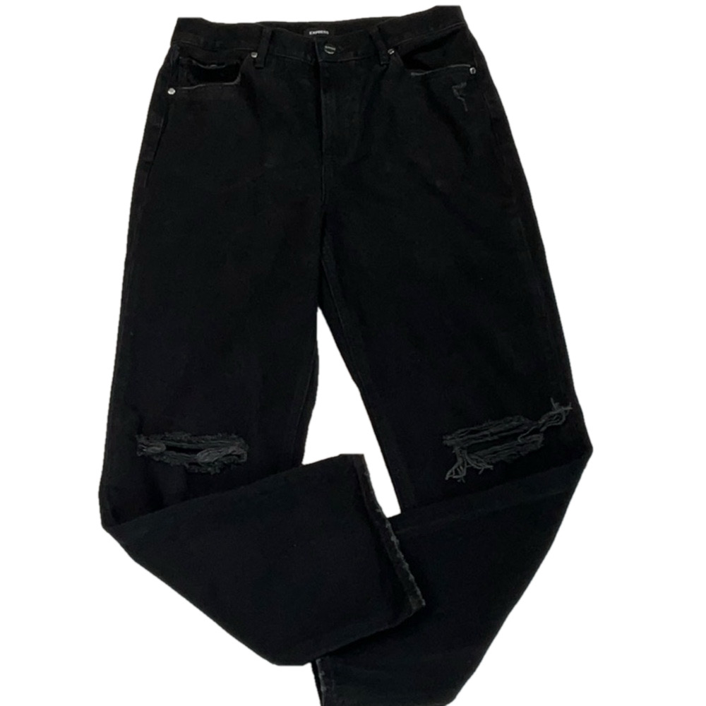 Express Black Distressed Jeans Sz 8R